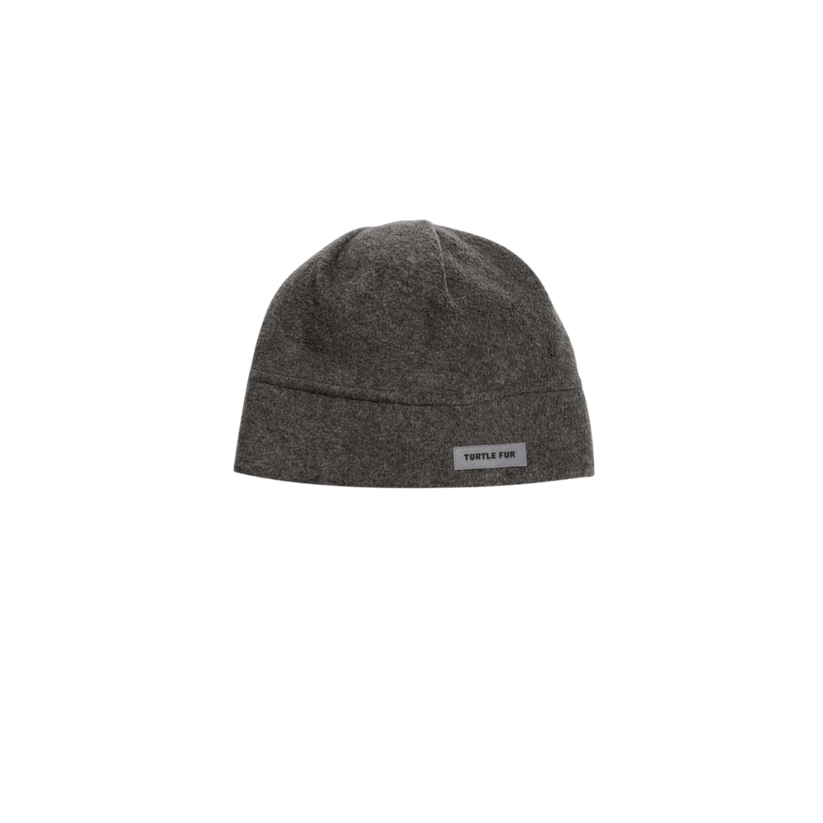 TURTLE FUR CHELONIA 150 FLEECE BEANIE CHARCOAL, FRONT ANGLE