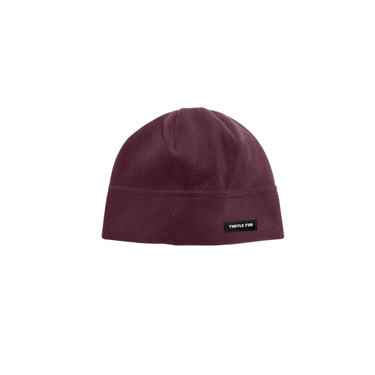 TURTLE FUR CHELONIA 150 FLEECE BEANIE CHERRY LACQUER, FRONT ANGLE
