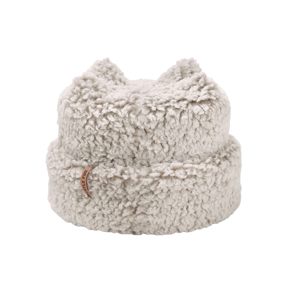 TURTLE FUR COMFORT LUSH QUAD 4 POINT HAT NATURAL, FRONT ANGLE