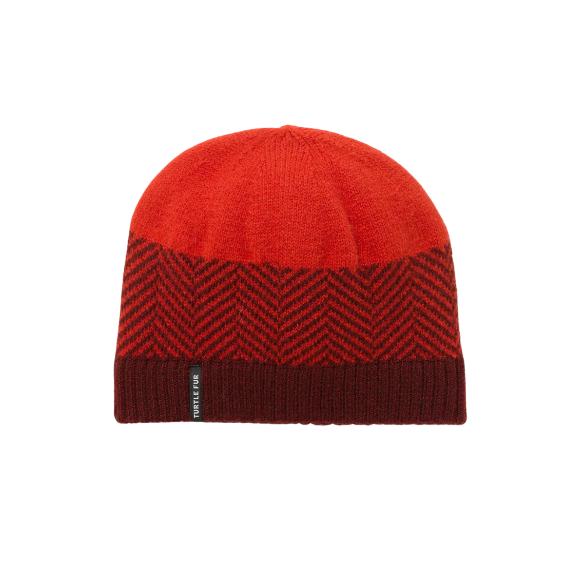 TURTLE FUR HARING BEANIE RED, FRONT ANGLE