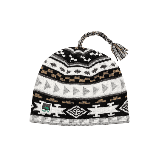 TURTLE FUR HERITAGE TASSEL BEANIE BLACK