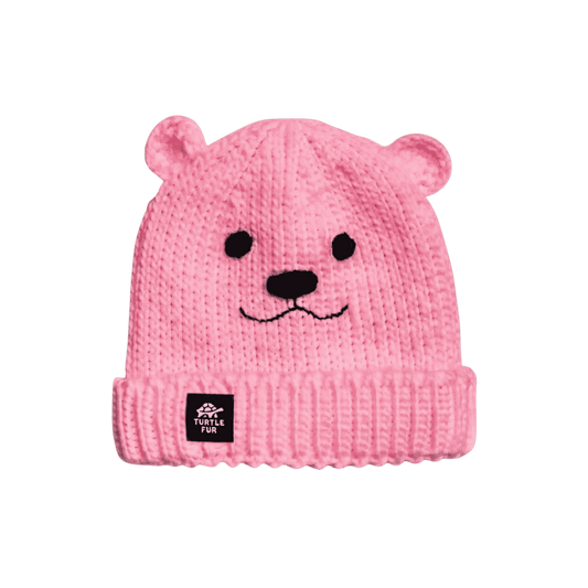 TURTLE FUR KID CRITTER HAT PINK
