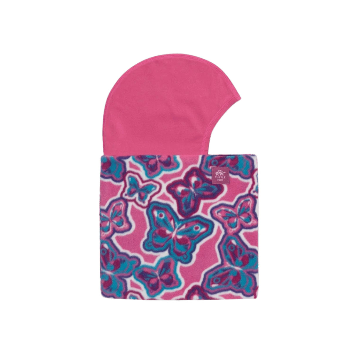 TURTLE FUR KID PRNT FLEECE SHELLACLAVA BUTTERFLY SURPRISE