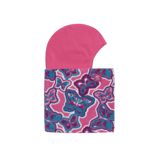 TURTLE FUR KID PRNT FLEECE SHELLACLAVA BUTTERFLY SURPRISE