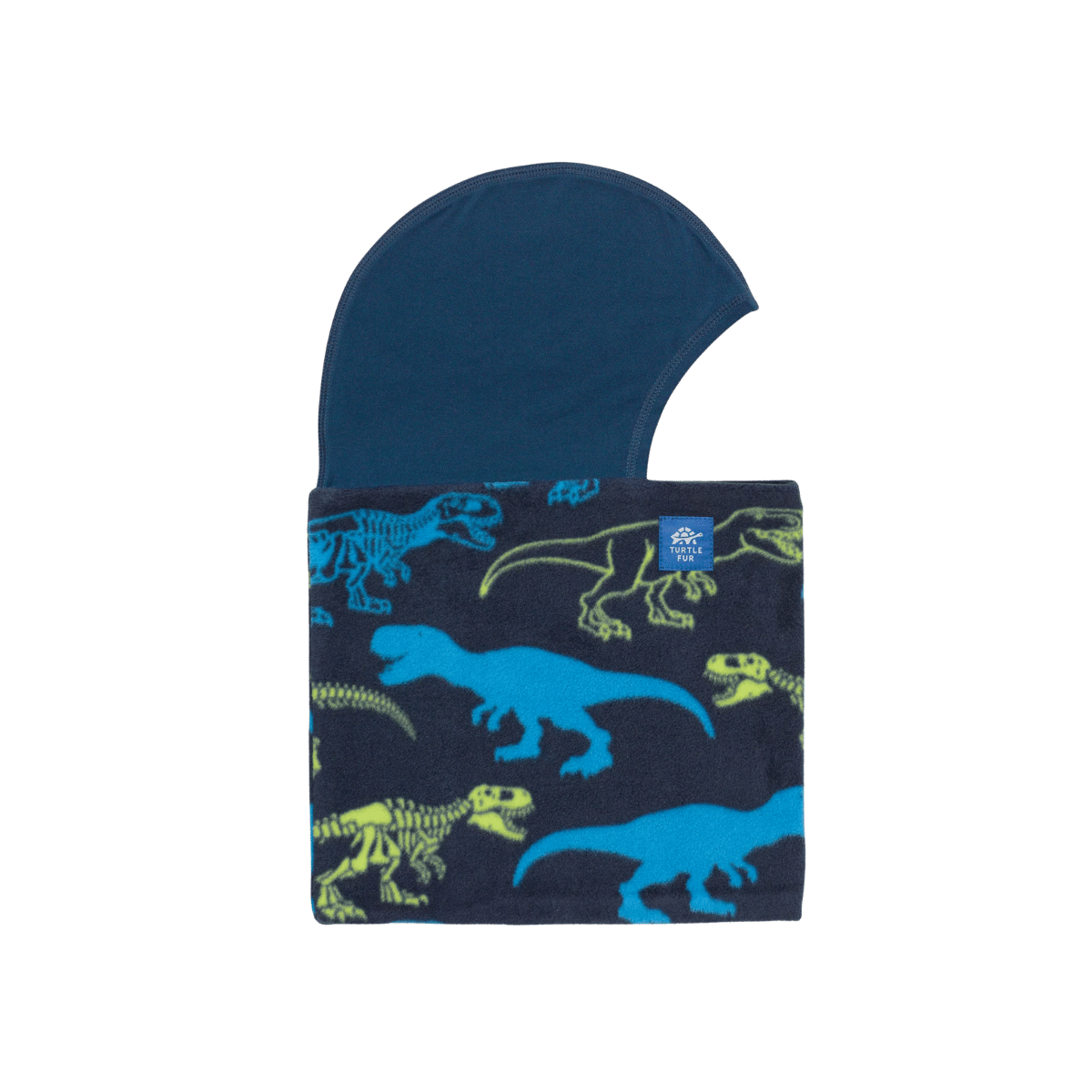 TURTLE FUR KID PRNT FLEECE SHELLACLAVA REX