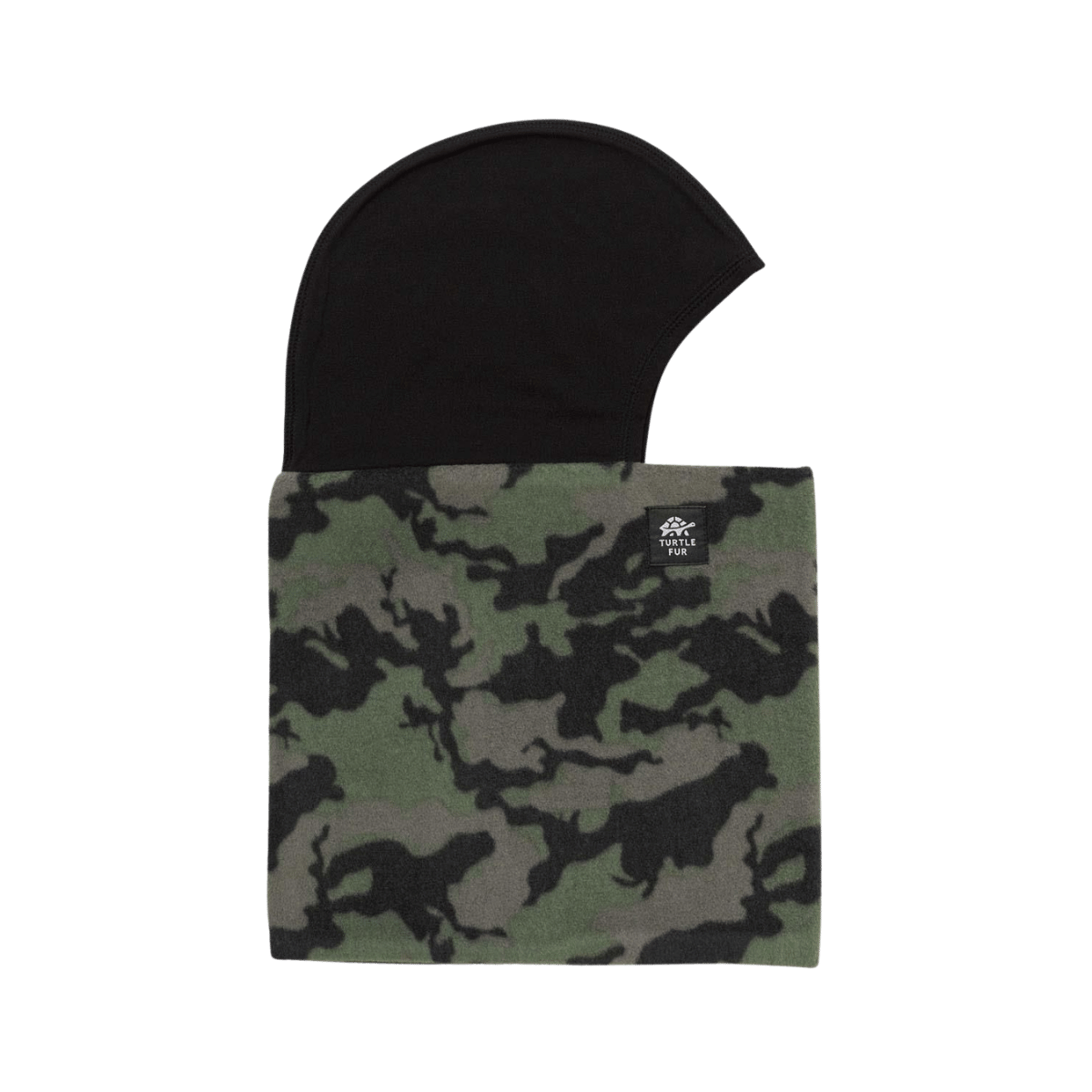 TURTLE FUR KID PRNT FLEECE SHELLACLAVA WOODLAND CAMO