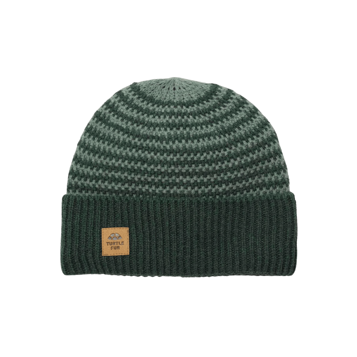 TURTLE FUR LAMBSWOOL GUS HAT OLIVE, FRONT ANGLE