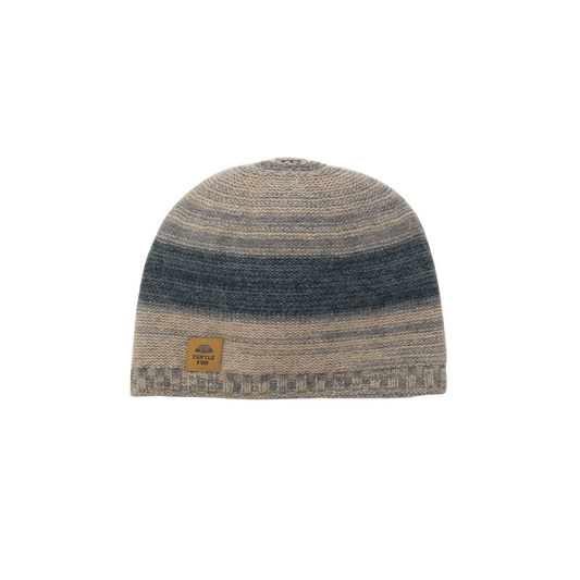TURTLE FUR LAMBSWOOL RUFUS HAT, OAT COLOR, FRONT LOGO