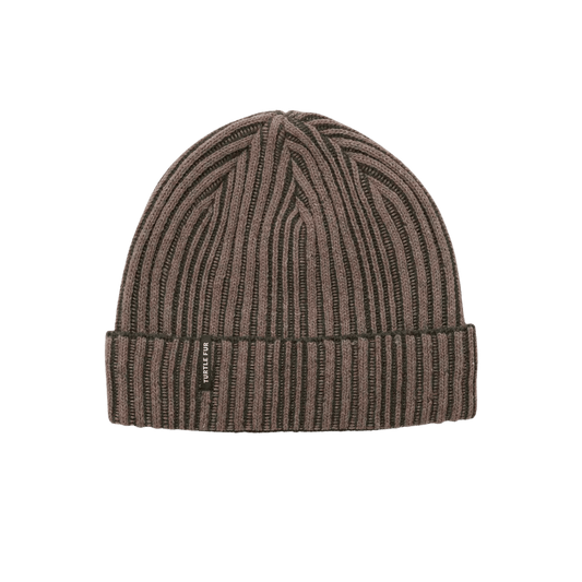 TURTLE FUR OCEAN RAGG WOOL BRYAN HAT BROWN, FRONT ANGLE