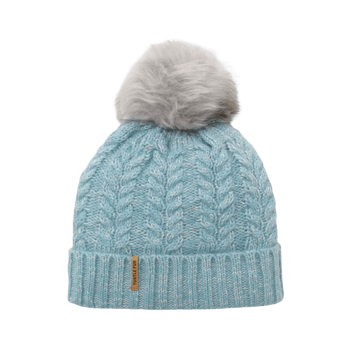 TURTLE FUR OCEAN RAGG WOOL LEXI HAT, BLUE MIST, FRONT ANGLE