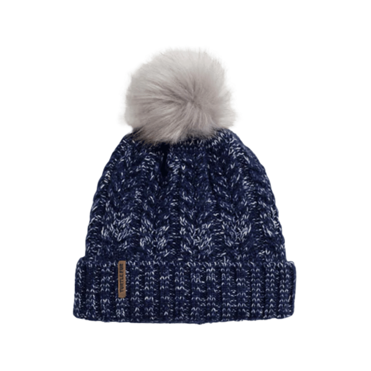 TURTLE FUR OCEAN RAGG WOOL LEXI HAT, NAVY, FRONT ANGLE