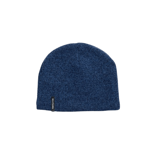 TURTLE FUR OCEAN RAGG WOOL N.E. SOLID, BLUE, FRONT ANGLE, LOGO