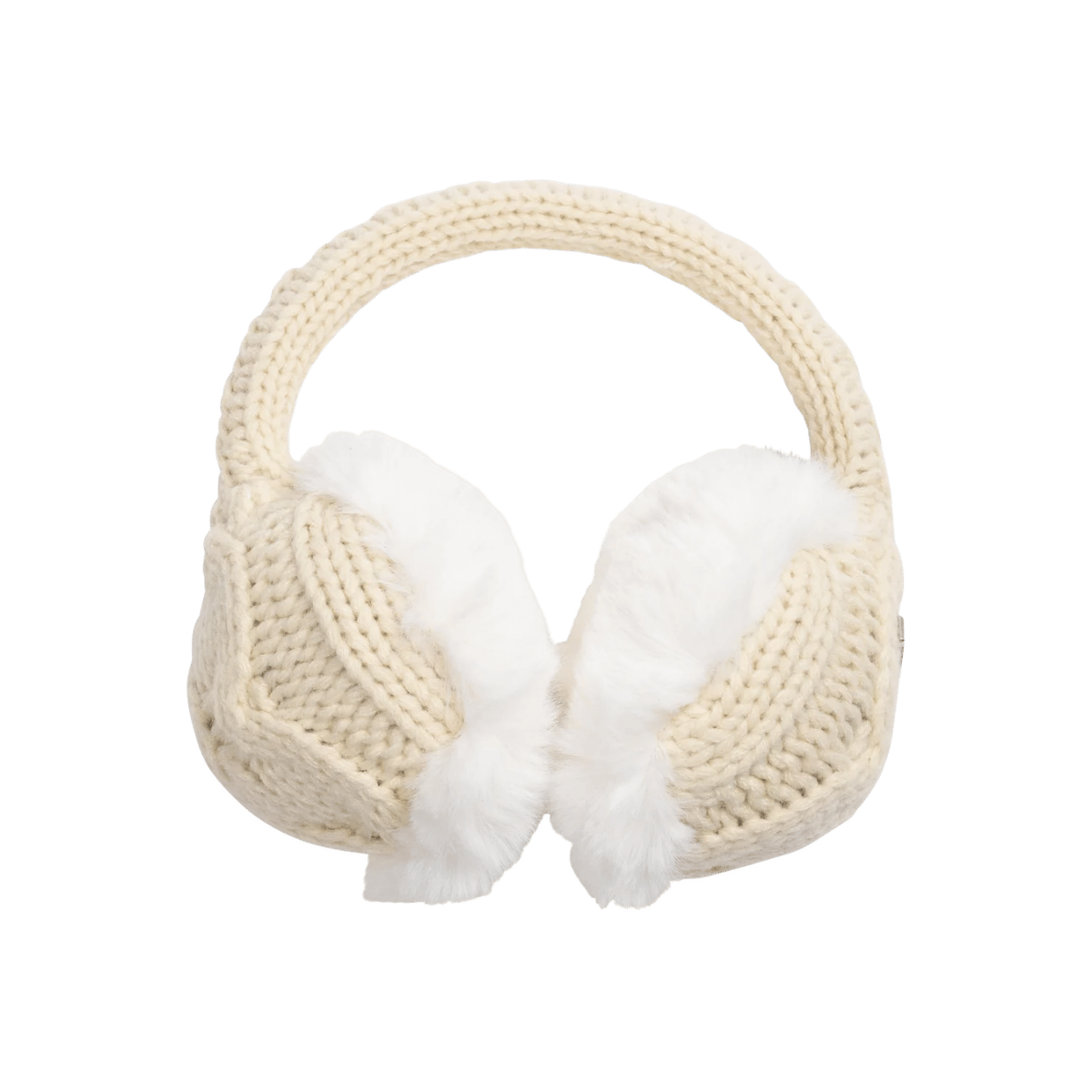 TURTLE FUR W FAUX FUR EAR MUFF CREAM
