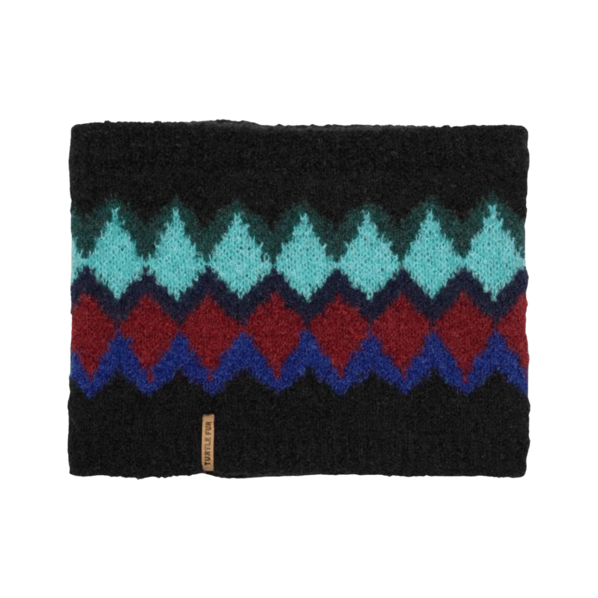 TURTLE FUR WAVERLY COWL, BLACK, FRONT ANGLE