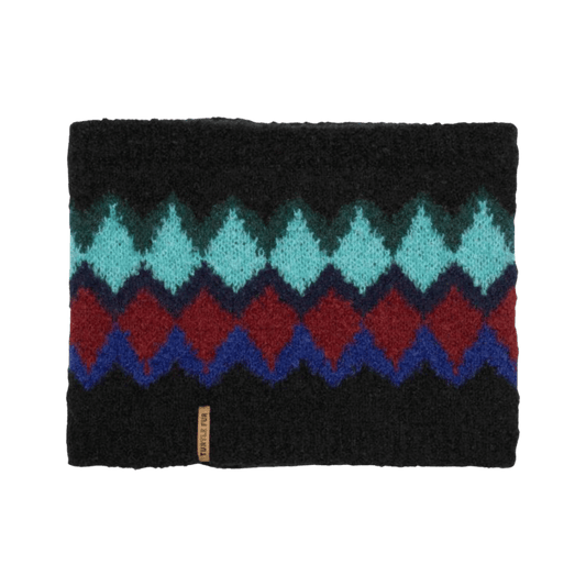 TURTLE FUR WAVERLY COWL, BLACK, FRONT ANGLE