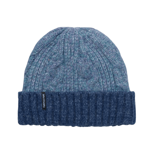 TURTLE FUR YOUTH MISO HAT BLUE MOON, FRONT ANGLE