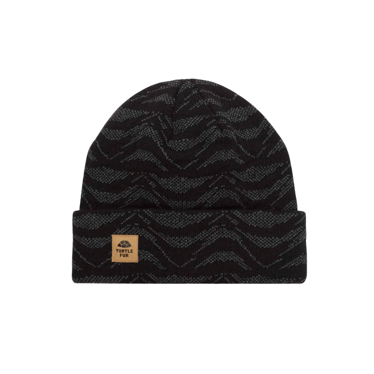 TURTLE FUR YOUTH OLIVER HAT BLACK, FRONT ANGLE