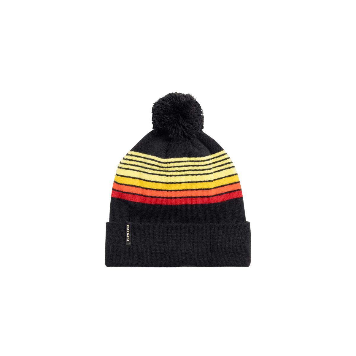 TURTLE FUR YOUTH OMEGA HAT BLACK, FRONT ANGLE, LOGO