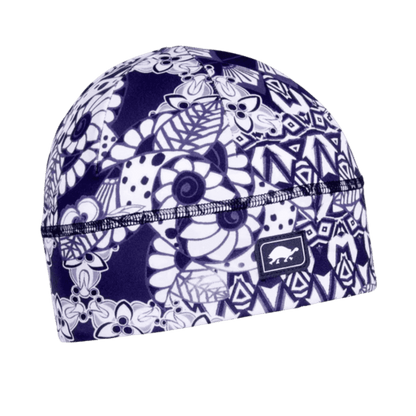 TURTLE FUR COMFORT SHELL BRAIN SHROUD BEANIE - INDIGO GO - FRONT VIEW