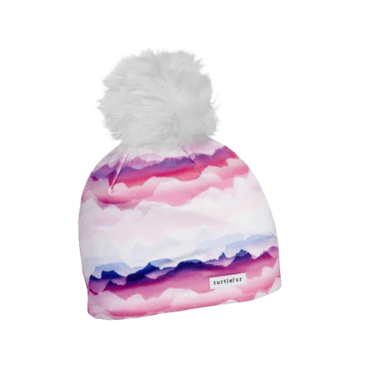 TURTLE FUR COMFORT SHELL POM POM BEANIE PRINT - MAJESTIC