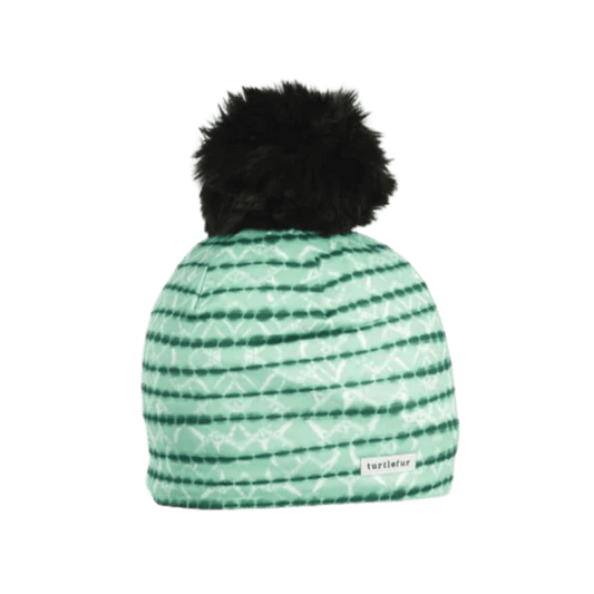 TURTLE FUR COMFORT SHELL POM POM BEANIE PRINT - COOL ILLUSION