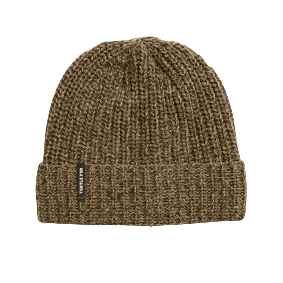 TURTLE FUR ETHAN RAGG WOOL BEANIE - HAY - FRONT VIEW