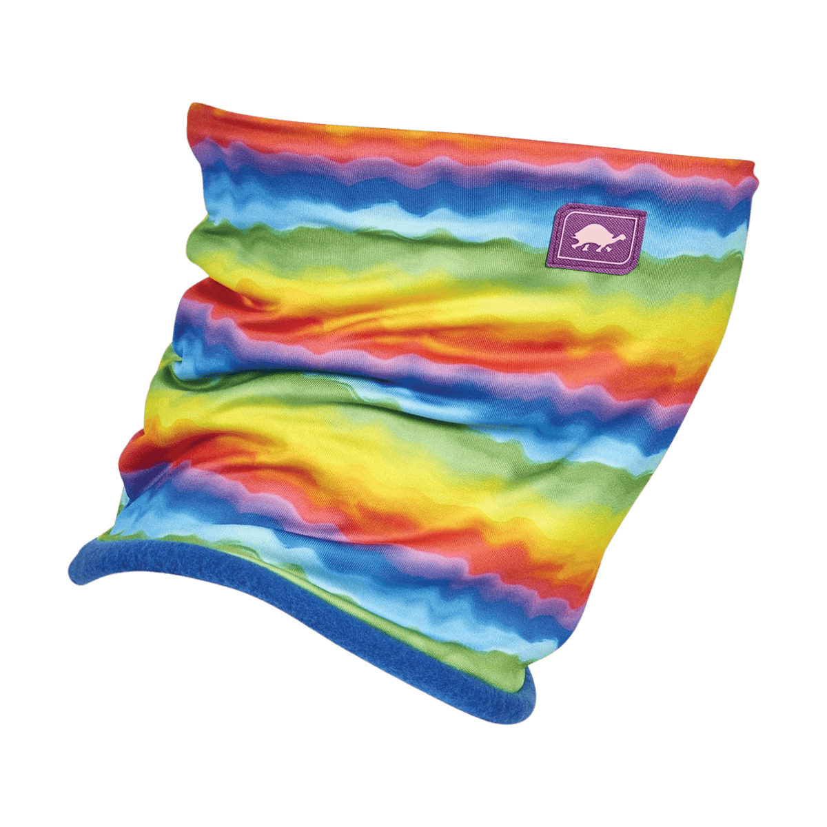 TURTLE FUR KIDS COMFORT SHELL LINED NECKULA - RAINBOW - FRONT VIEW