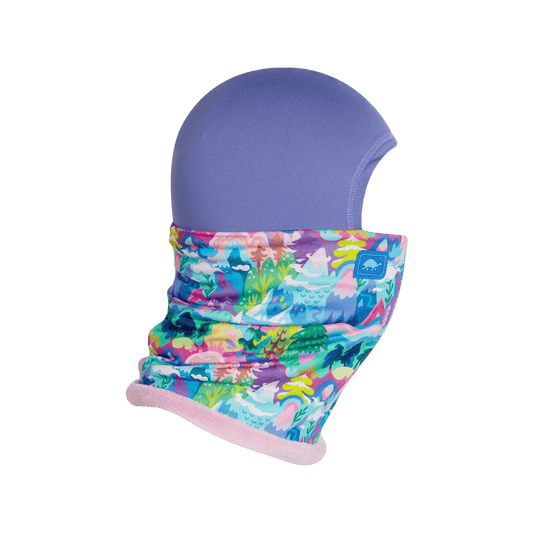 TURTLE FUR KIDS COMFORT SHELL NECKULA SHELLACLAVA - CANDY MOUNTAIN