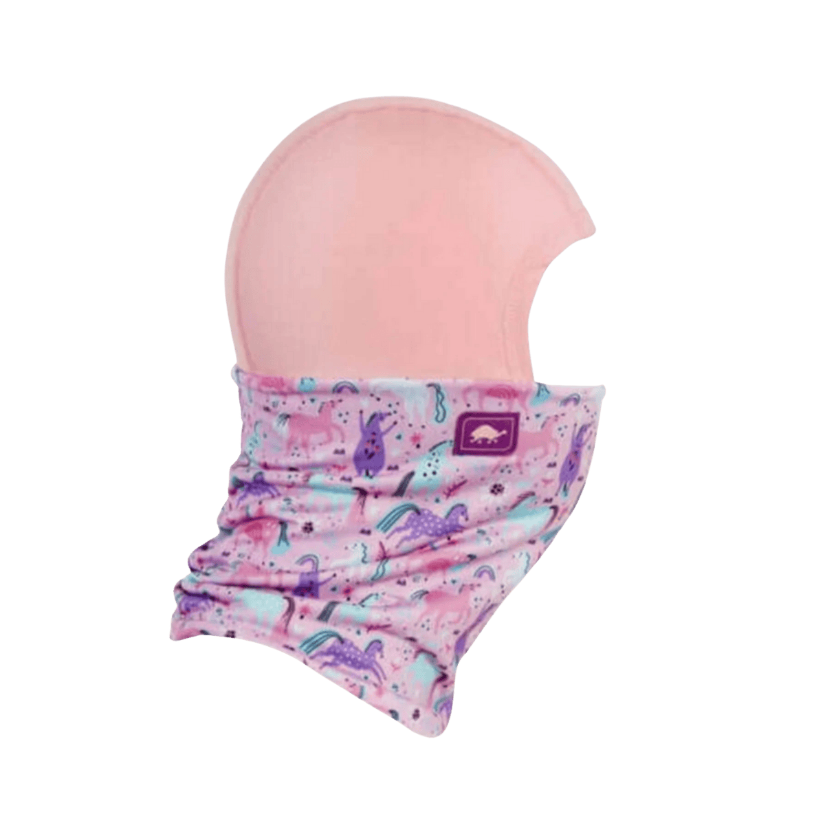 TURTLE FUR KIDS COMFORT SHELL NECKULA SHELLACLAVA - NEIGH NEIGH - RIGHT ANGLE VIEW
