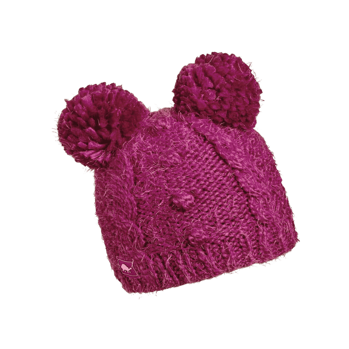 TURTLE FUR KIDS FLUFF BALLS BEANIE - FUCHSIA