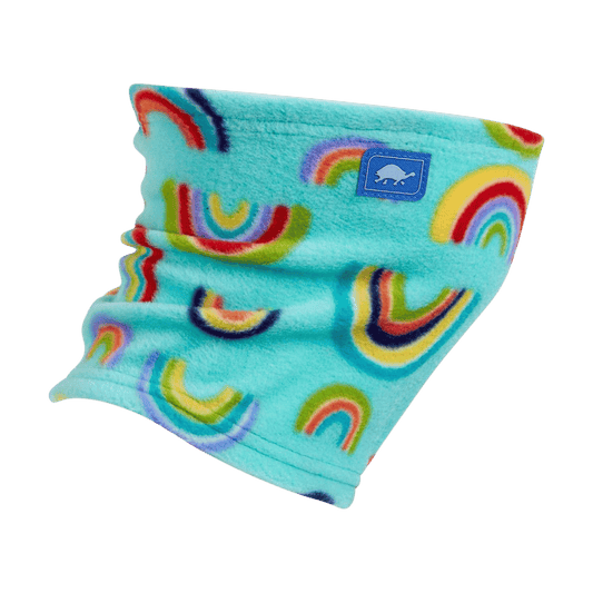 TURTLE FUR KIDS PLAYFUL PRINT FLEECE NECK WARMER - OODLES DOODLES