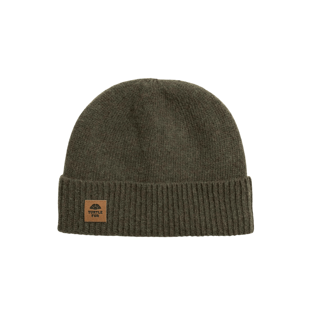 TURTLE FUR LAMBSWOOL THATCHER BEANIE - OLIVE