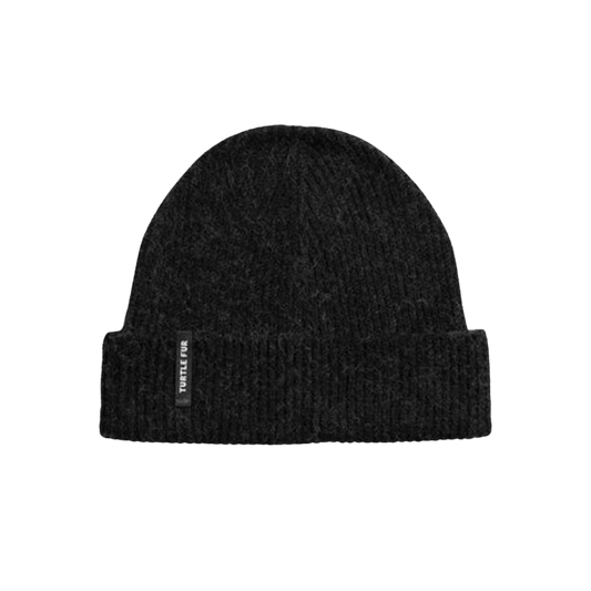 TURTLE FUR RECYCLED WILLIAMSBURG WATCH CAP - BLACK