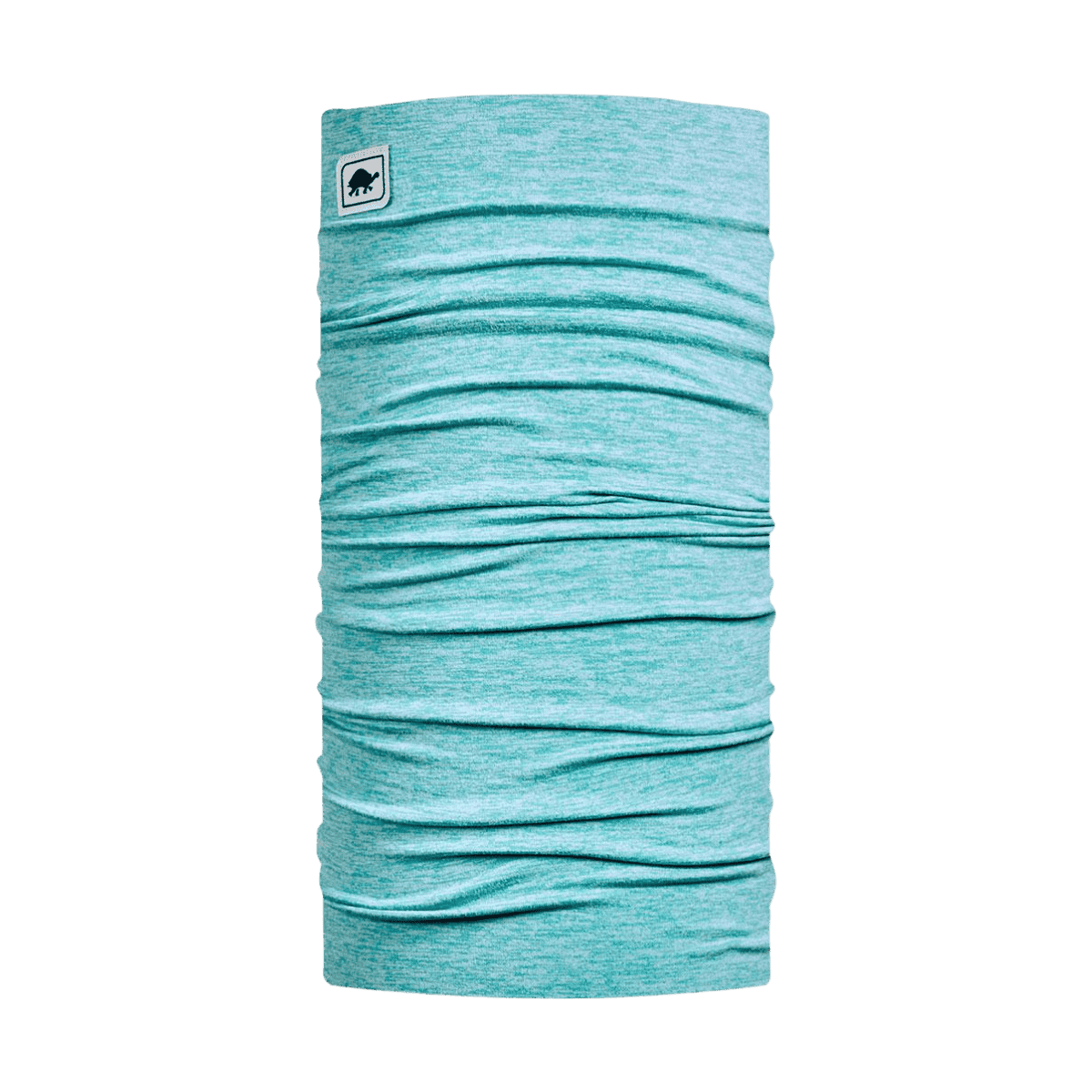TURTLE FUR TOTALLY TUBULAR STRIA NECK GAITER - AQUAMARINE - FRONT VIEW