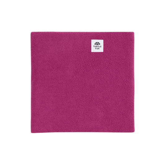 TURTLE FUR YOUTH CHELONIA 150 FLEECE DOUBLE LAYER NECK WARMER - AZALEA - FRONT VIEW