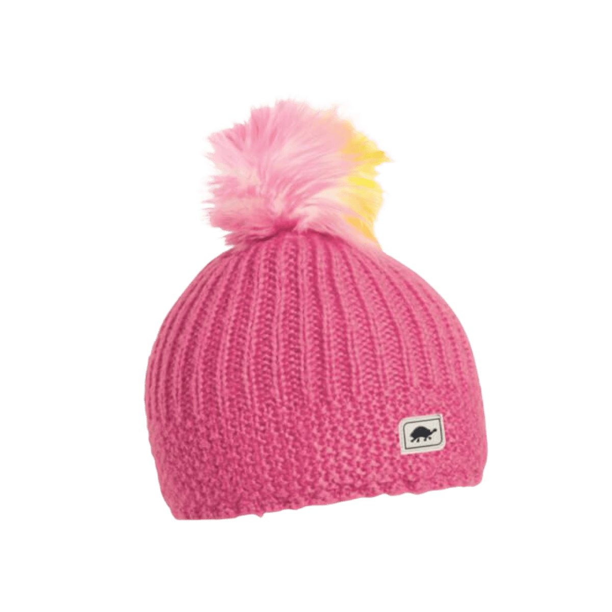 TURTLE FUR KIDS SUZIE BEANIE - HOT HOT PINK - FRONT VIEW