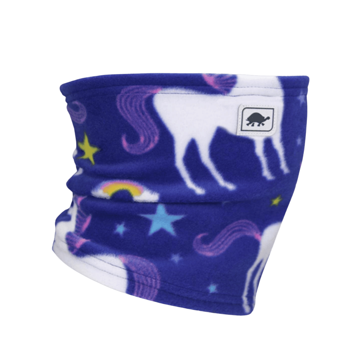 TURTLE FUR KIDS PLAYFUL PRINT FLEECE NECK WARMER - UNICORN