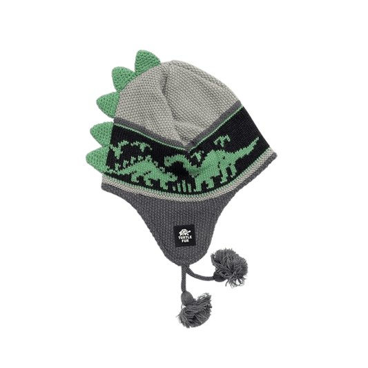 TURTLE FUR KIDS DR. DINO BEANIE - GRAY