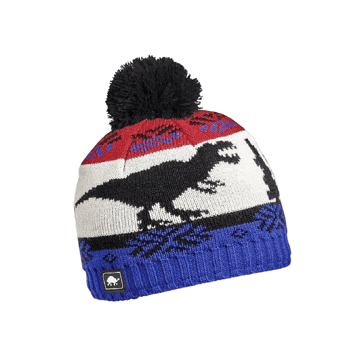 TURTLE FUR KIDS' NORDIC DINO BEANIE - ROYAL