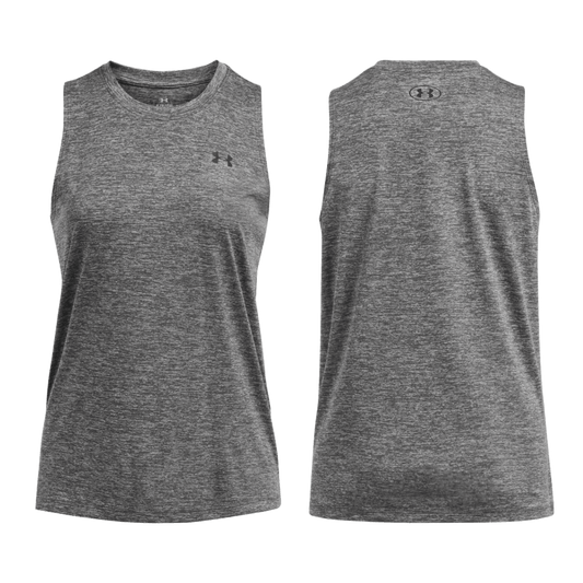 UNDER ARMOUR W TECH TWIST TANK - CASTLEROCK/BLACK