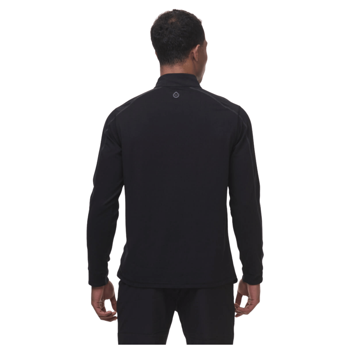 TASC CARROLLTON 1/4 ZIP - BLACK GUNMETAL - BACK VIEW