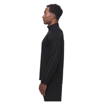 TASC CARROLLTON 1/4 ZIP - BLACK GUNMETAL - SIDE VIEW