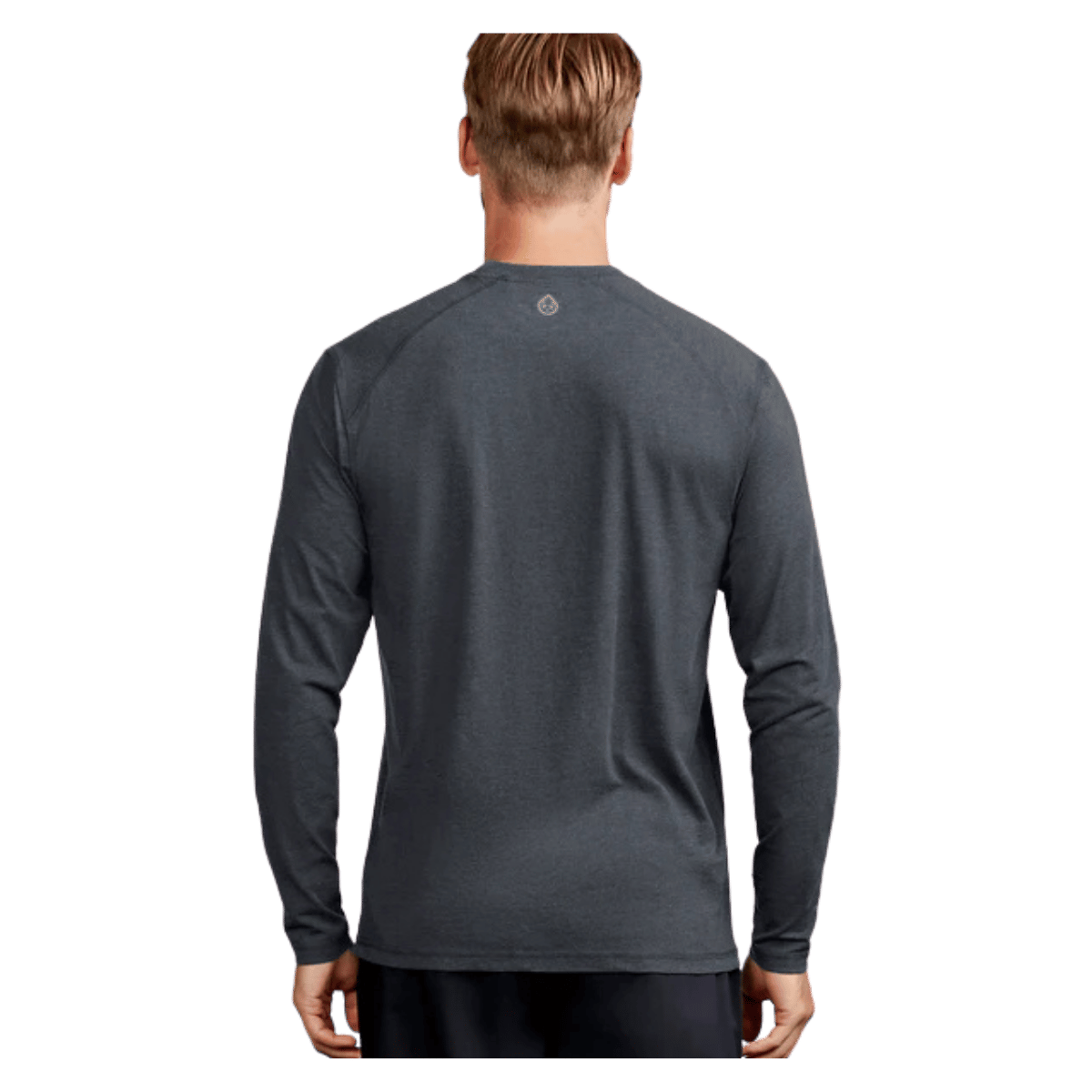 TASC CARROLLTON FITNESS LONGSLEEVE T-SHIRT IRON HEATHER  BACK VIEW
