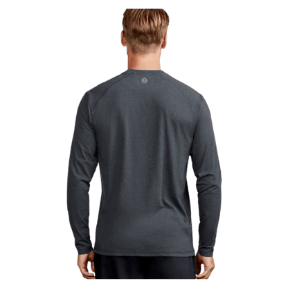 TASC CARROLLTON FITNESS LONGSLEEVE T-SHIRT IRON HEATHER  BACK VIEW
