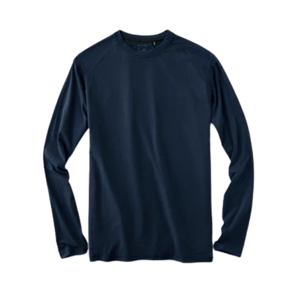 TASC CARROLLTON LONG SLEEVE FITNESS T-SHIRT - CLASSIC NAVY - FRONT VIEW