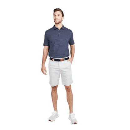 TASC CLOUD POLO BROOKLINE STRIPE CLASSIC NAVY/WHITE FULL FRONT VIEW