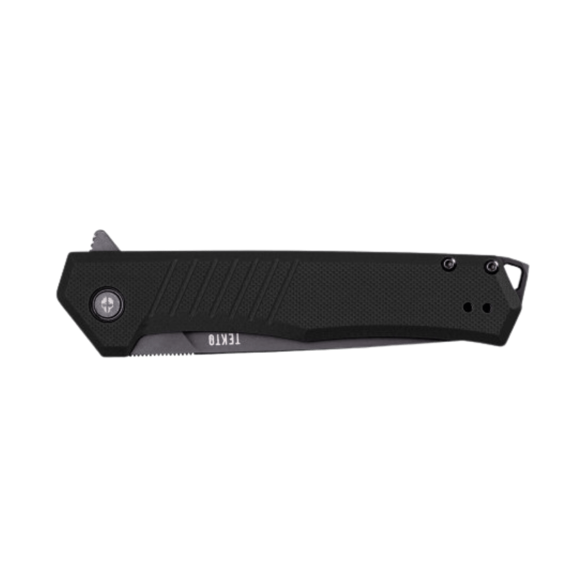 TEKTO KNIVES F1 ALPHA ACCENT D2 FINE - BLACK - FOLD VIEW