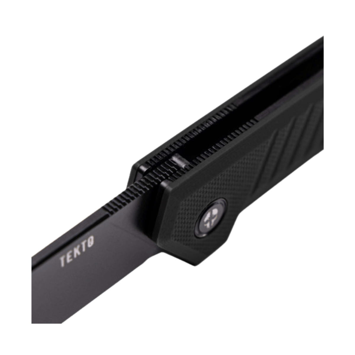 TEKTO KNIVES F1 ALPHA ACCENT D2 FINE - BLACK - CLOSER VIEW