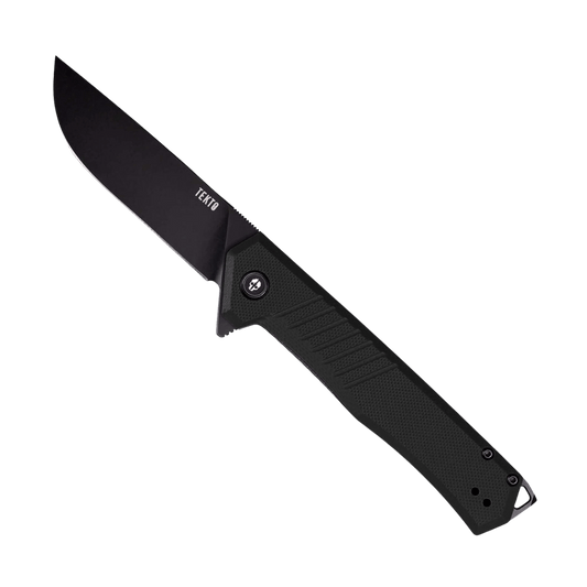 TEKTO KNIVES F1 ALPHA ACCENT D2 FINE - BLACK - FULL LENGTH VIEW
