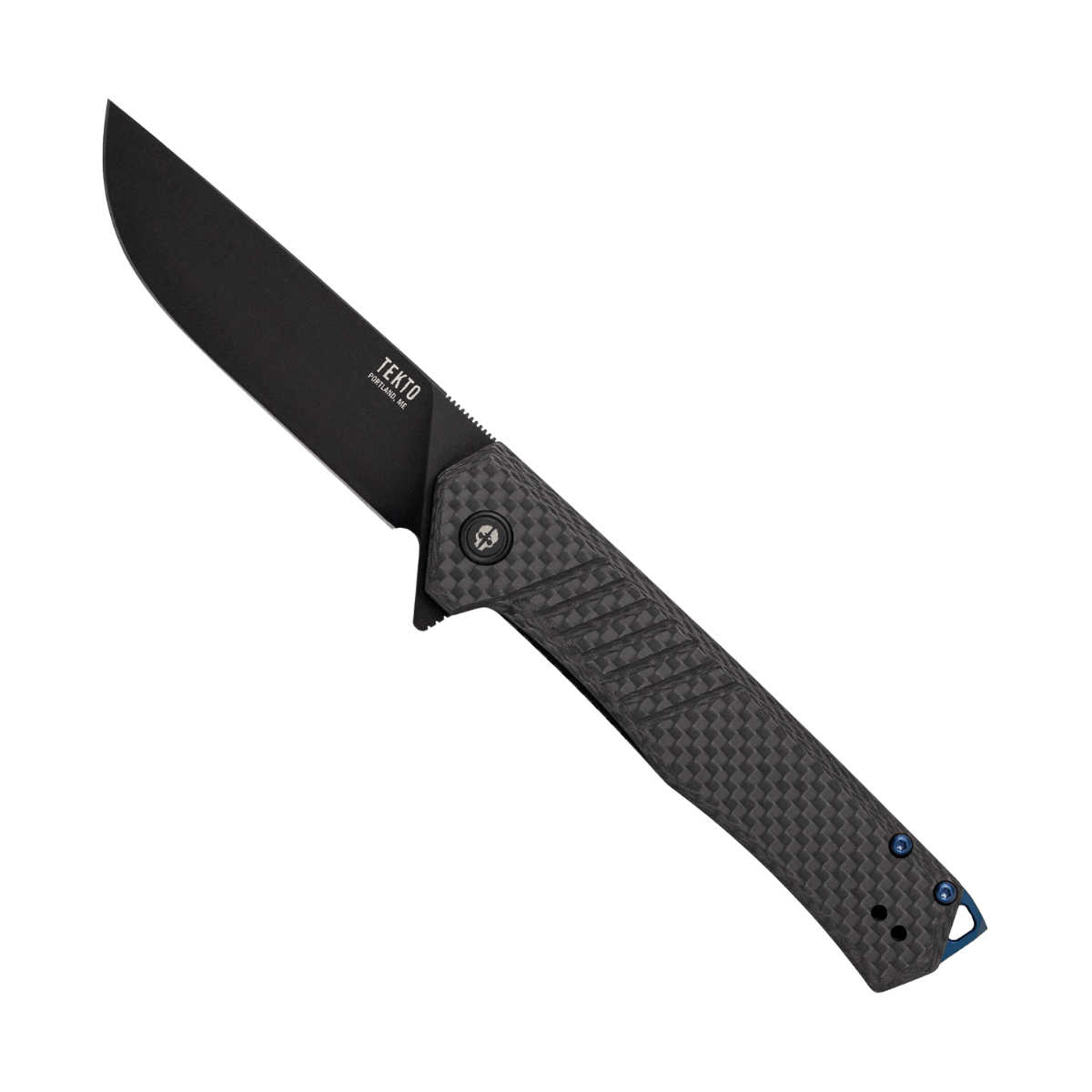 TEKTO KNIVES F1 ALPHA FORGED CARBON D2 FINE - FULL LENGTH VIEW